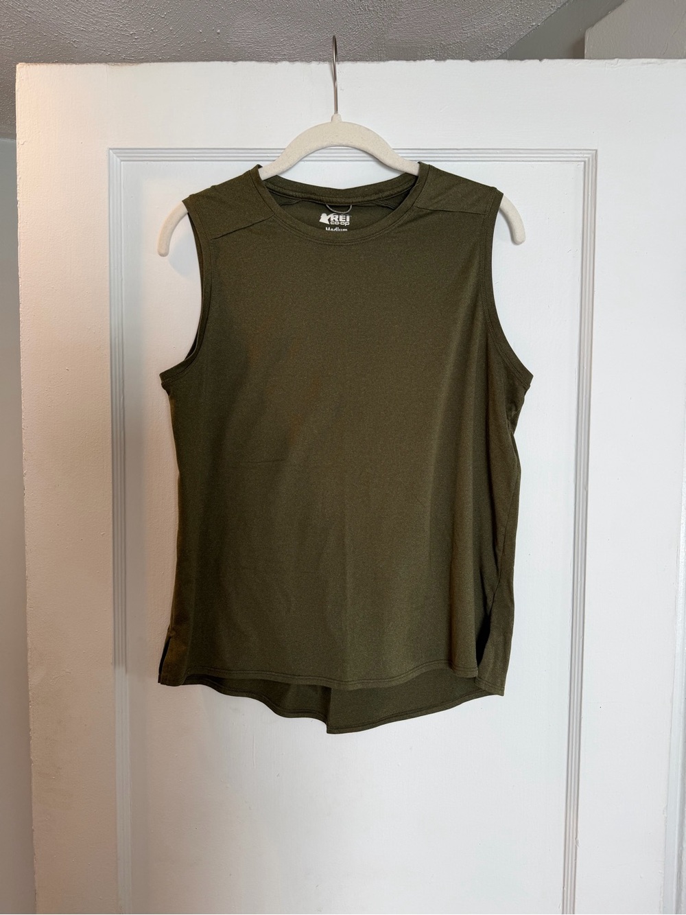 REI Women's Olive Sleeveless Performance Muscle Tank